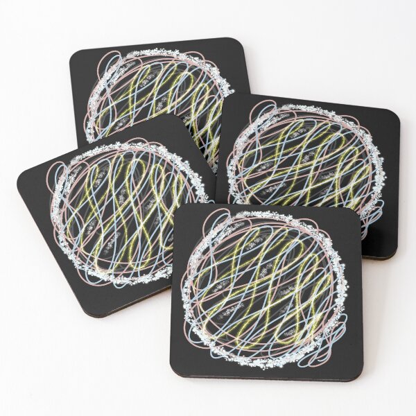 Item preview, Multiple colored overlapping circles, black, pink, gold designed and sold by Roselove4869.