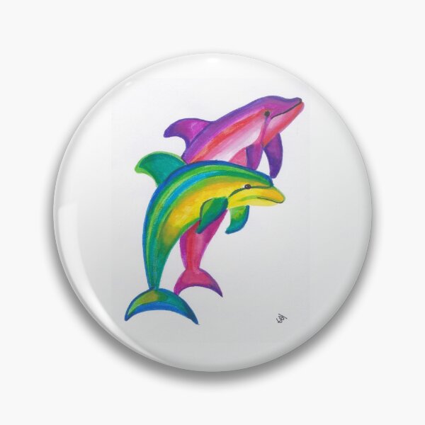 Item preview, Rainbow Dolphins designed and sold by Tiffany Budd.