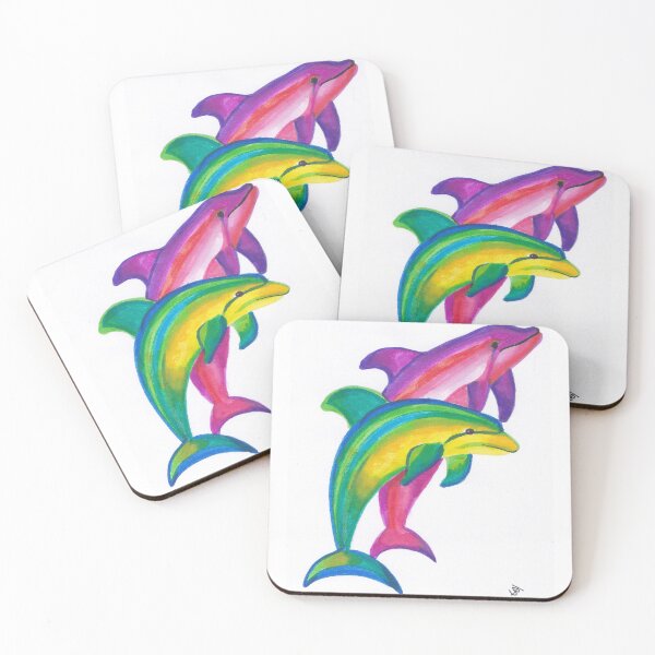 Item preview, Rainbow Dolphins designed and sold by Tiffany Budd.