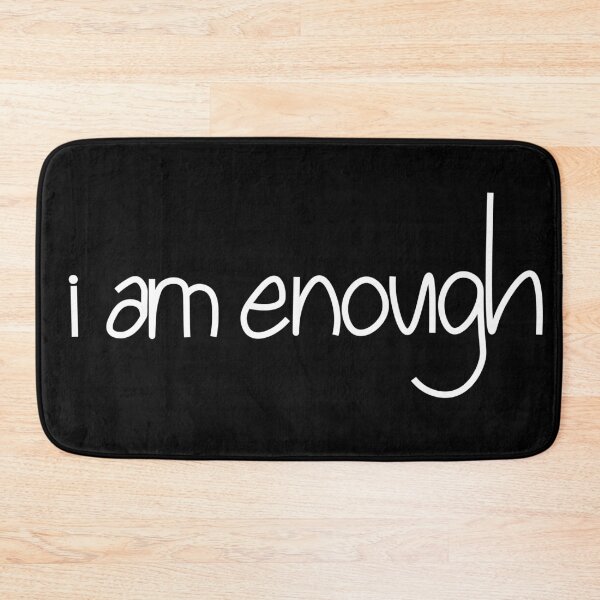Item preview, I Am Enough White Text Art designed and sold by lineartdesigns.