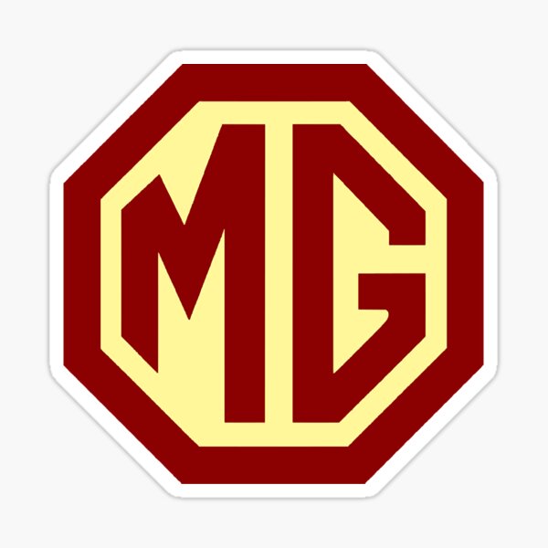 2.5" MG Morris Garages Decals Stickers Gloss White #3611 2 2.5" MG Morris Garages Decals Stickers Gloss White #3611 2