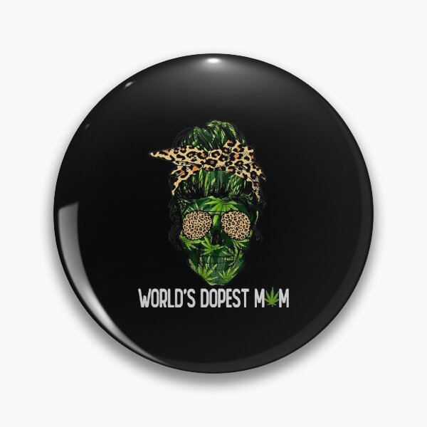 Item preview, Weed Skull Lady Wearing Leopard Bandana and Glasses World's Dopest Mom T-Shirt designed and sold by churchon006.