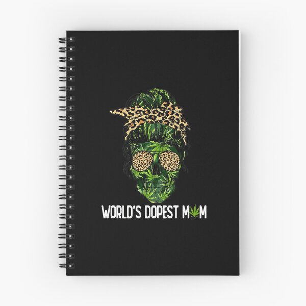 Item preview, Weed Skull Lady Wearing Leopard Bandana and Glasses World's Dopest Mom T-Shirt designed and sold by churchon006.