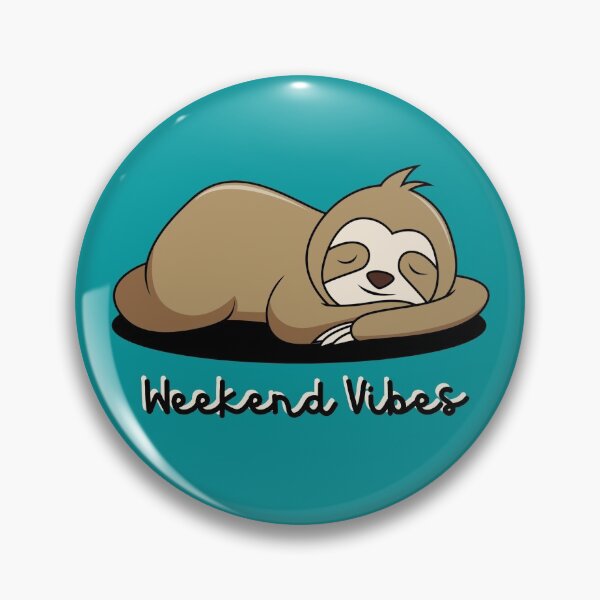 Item preview, Weekend Vibes lazy sloth print designed and sold by UrbanEthnia.