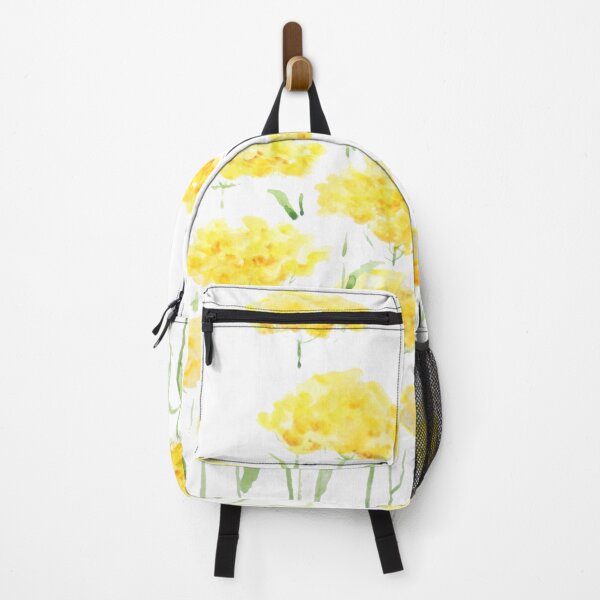 Item preview, hand painted abstract yellow common yarrow flowers watercolor horizontal designed and sold by ColorandColor.