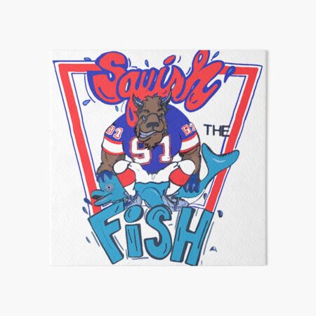 SQUISH THE FISH // My Homage to the vintage cartoon Bills shirts of the 90s  : r/buffalobills