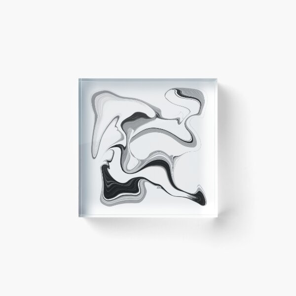 Item preview, Abstract liquid paint in black and white designed and sold by ColoursOfFrance.