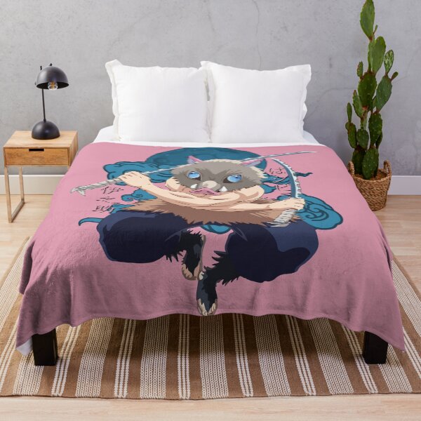 Inosuke Hashibira - Kimetsu No Yaiba Throw Blanket