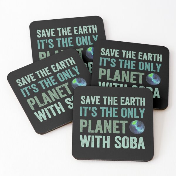 Item preview, Save the Earth it's the only planet with Soba- Japanese noodles designed and sold by Happy-PrintZ.