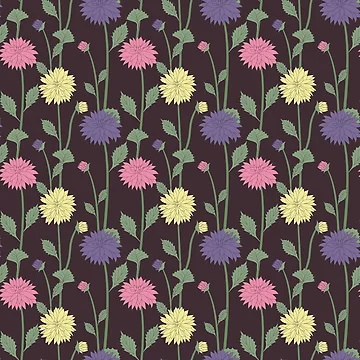 Artwork thumbnail, Aster flower pattern by EngineerGoC