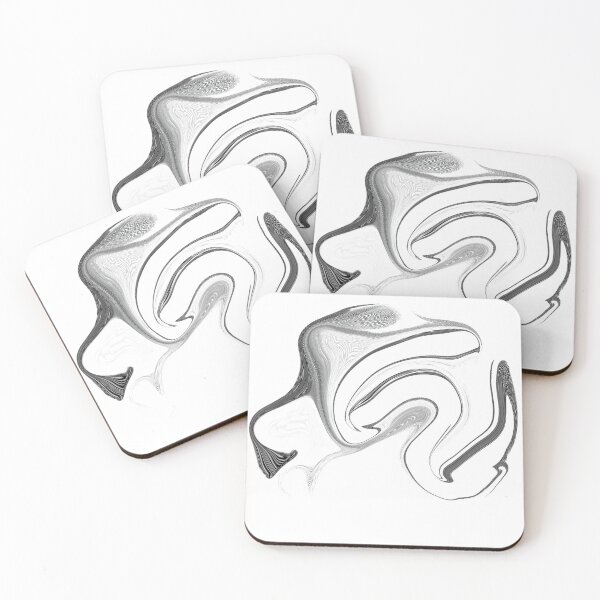 Item preview, Abstract liquid paint in black and white designed and sold by ColoursOfFrance.