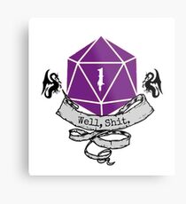 Critical Fail Roll Metal Print