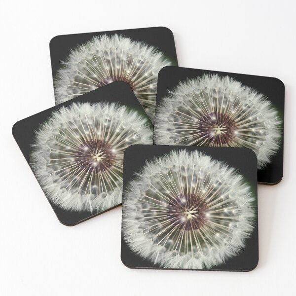 Item preview, White dandelion on black background designed and sold by olena2552.
