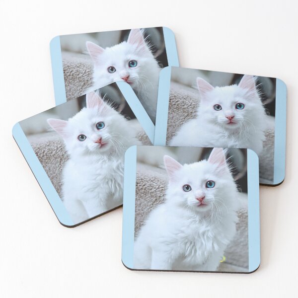 Item preview, White Norwegian forest ragdoll kitten designed and sold by Fluffycat2020.