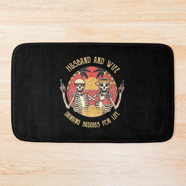 Item preview, SKULL HUSBAND AND WIFE DRINKING BUDDIES FOR LIFE SUNSET T-Shirt designed and sold by churchon006.