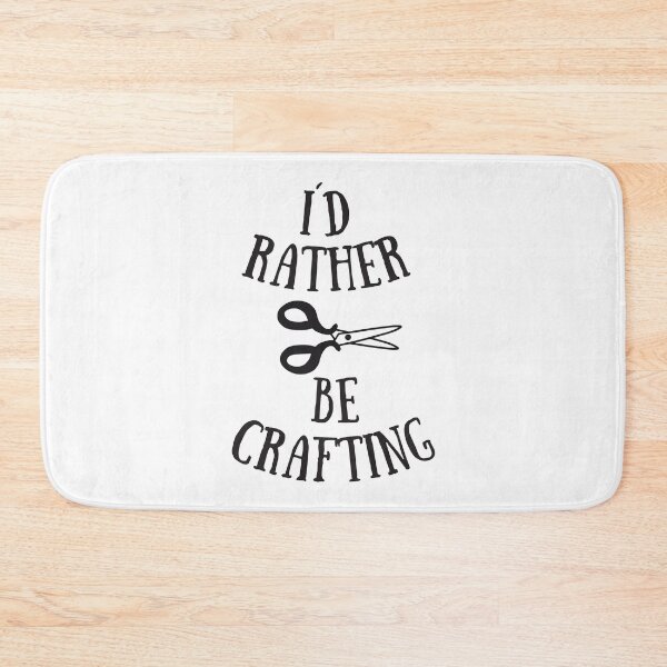 Item preview, I'd rather be crafting black text designed and sold by yennyz.