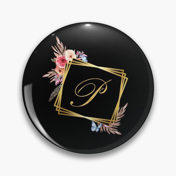 Item preview, P Botanical Monogram Drawing, Floral Letter p designed and sold by sbk-designer.