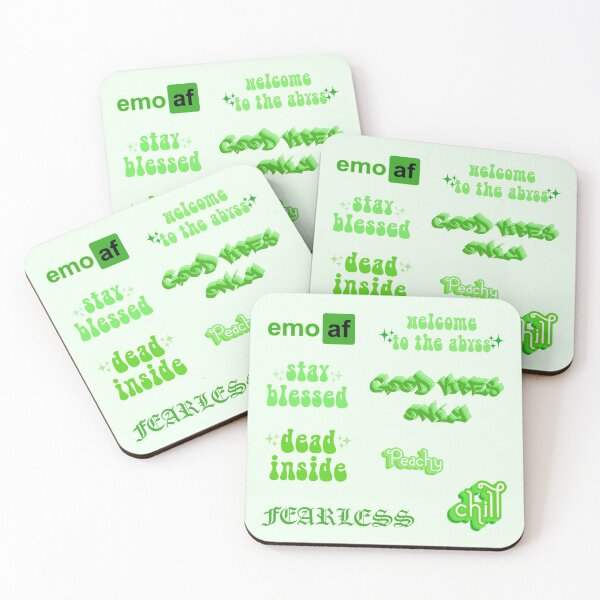 Item preview, Green Edgy Vibes Variety Pack designed and sold by everything4eva.