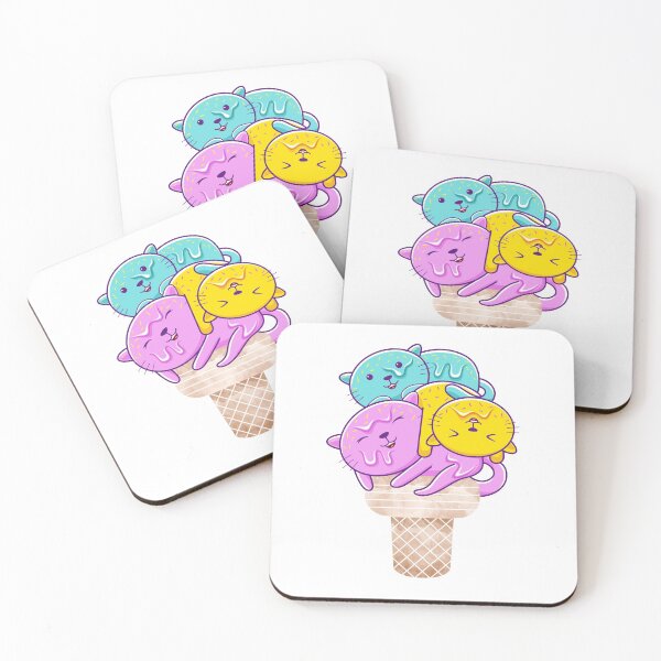 Item preview, Of Cats, Ice cream and Cones - Melting Cool Cats designed and sold by PosterpartyCo.