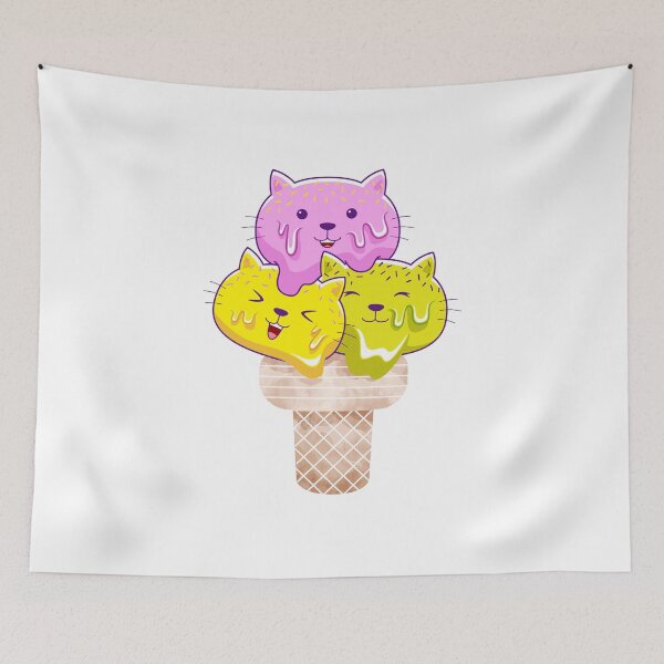 Item preview, Of Cats, Ice cream and Cones - Melting Cool Cats designed and sold by PosterpartyCo.