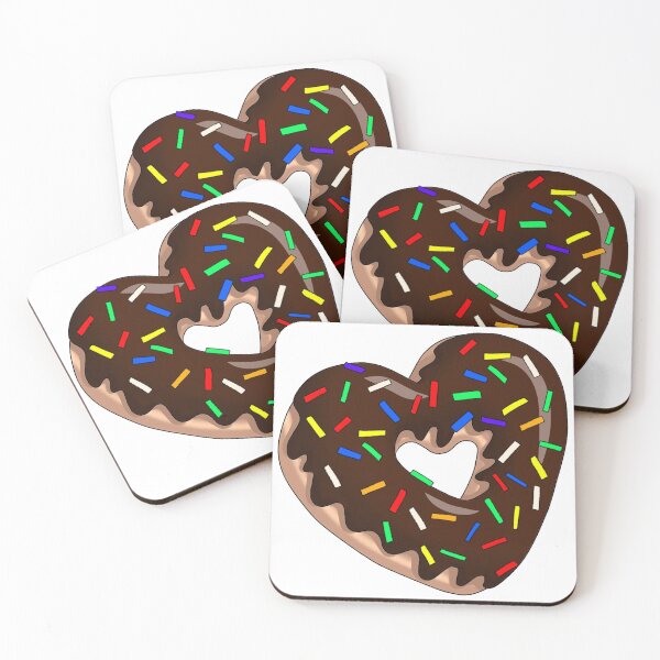 Item preview, Chocolate heart donut designed and sold by azracaus.