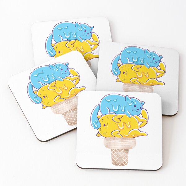 Item preview, Of Cats, Ice cream and Cones - Melting Cool Cats designed and sold by PosterpartyCo.