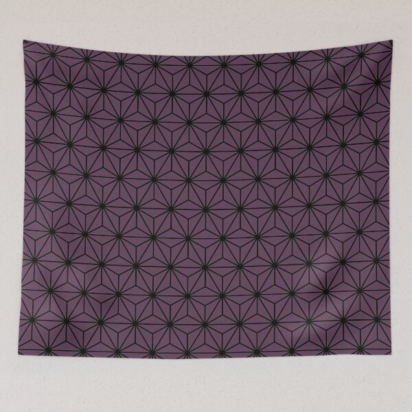 Item preview, Dark byzantium Purple Asanoha - Japanese Traditional Pattern designed and sold by KinitaDesign.