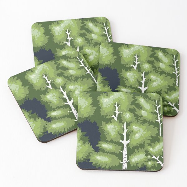 Item preview, Green birch forest in spring, seamless pattern designed and sold by colorofmagic.
