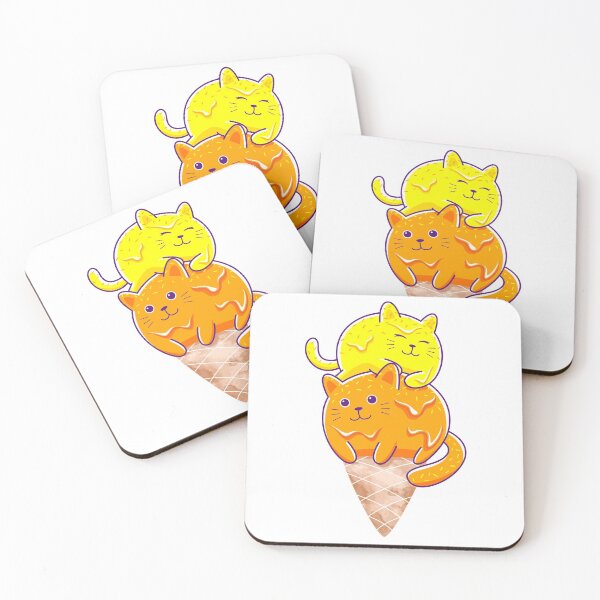 Item preview, Of Cats, Ice cream and Cones - Melting Cool Cats designed and sold by PosterpartyCo.
