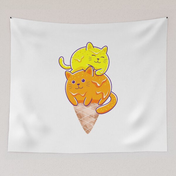 Item preview, Of Cats, Ice cream and Cones - Melting Cool Cats designed and sold by PosterpartyCo.