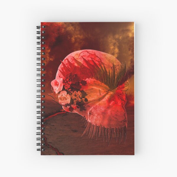 Skull and Roses Spiral Notebook