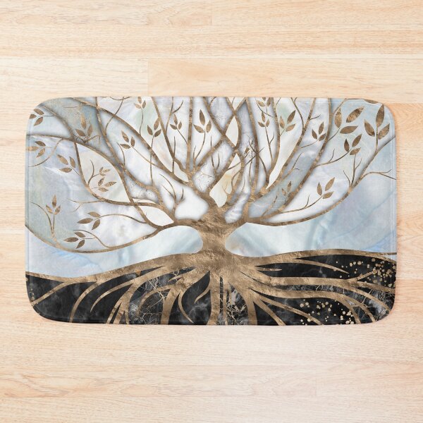 Item preview, Tree of Life - Pearl, Gold and Black Marble designed and sold by k9printart.
