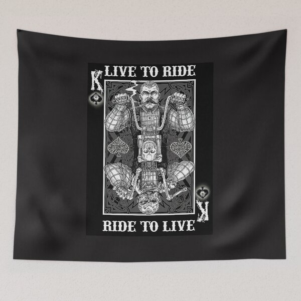 Item preview, Motorcycle Death Card Live To Ride Poster designed and sold by SamYMay.