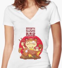 Sushi Bar Women's Fitted V-Neck T-Shirt