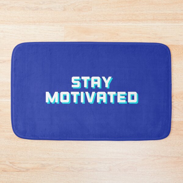 Item preview, STAY MOTIVATED WHITE AND AQUA LETTERS designed and sold by Christina Protic.