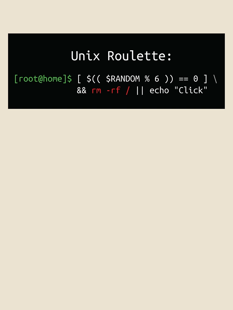 Thumbnail 4 of 4, Relaxed T-Shirt, Unix Roulette designed and sold by sciencyshtuff.