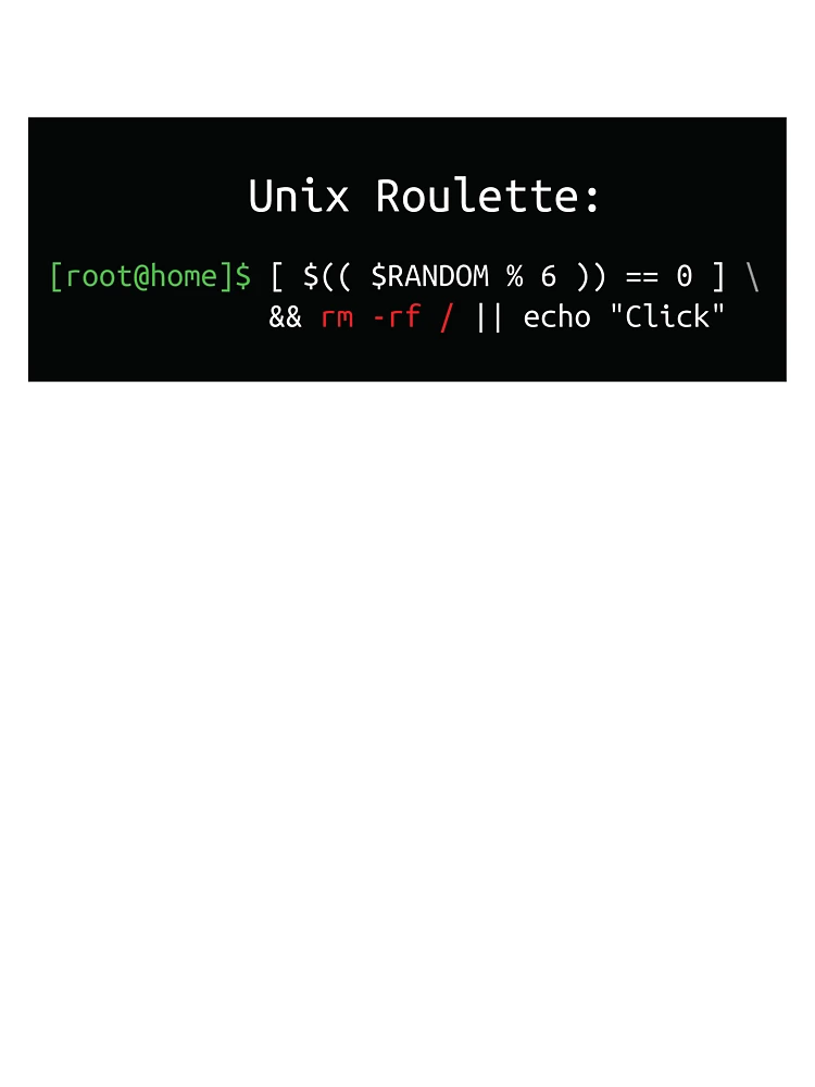 Thumbnail 7 of 7, Oversized T-Shirt, Unix Roulette designed and sold by sciencyshtuff.