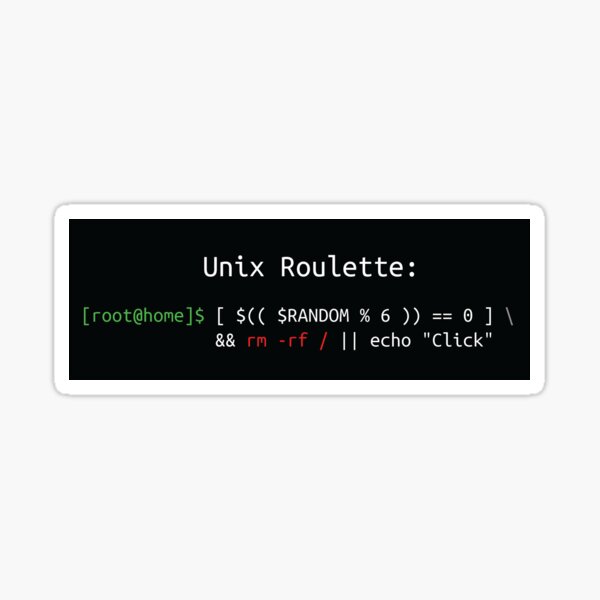Item preview, Unix Roulette designed and sold by sciencyshtuff.