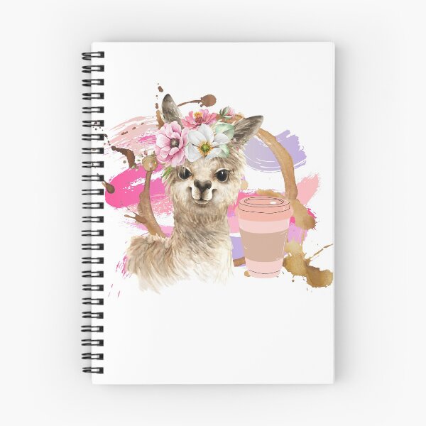 Item preview, Sweet alpaca with flowers and coffee designed and sold by hexchen09.