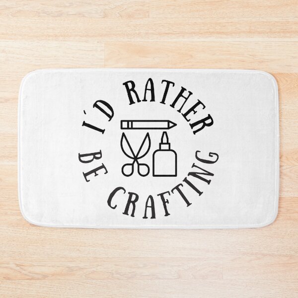 Item preview, I'd rather be crafting round black  designed and sold by yennyz.
