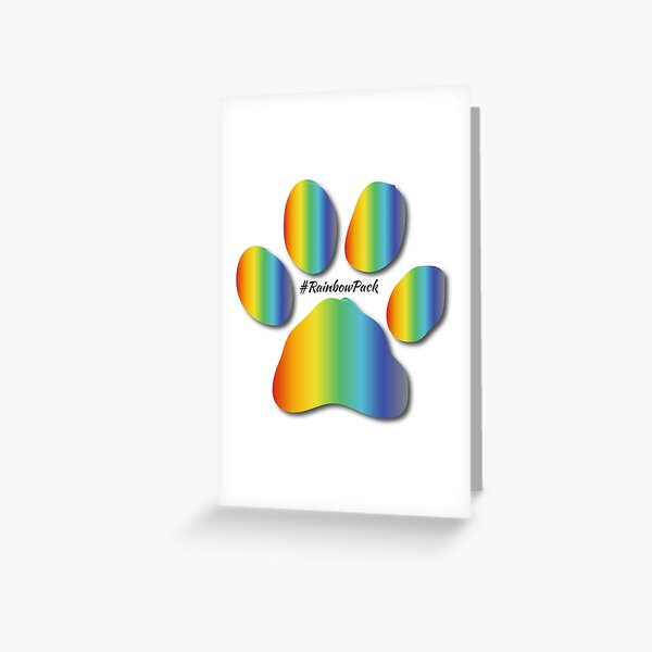 Rainbow Paw Greeting Card