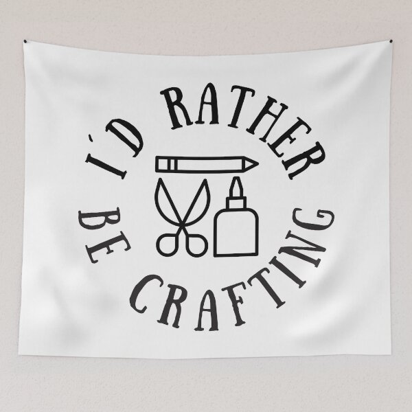 Item preview, I'd rather be crafting round black  designed and sold by yennyz.
