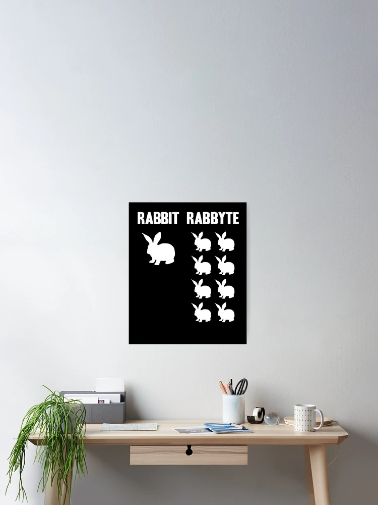 Thumbnail 2 von 3, Poster, Rabbit Rabbyte Informatiker Programmierer Lustig designt und verkauft von Stronzi.