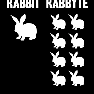 Artwork thumbnail, Funny Rabbit Rabbyte Programmer Computer Humor by Stronzi