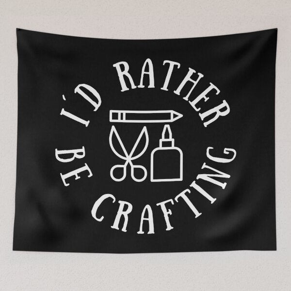 Item preview, I'd rather be crafting round white designed and sold by yennyz.