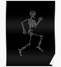 The running skeleton Poster