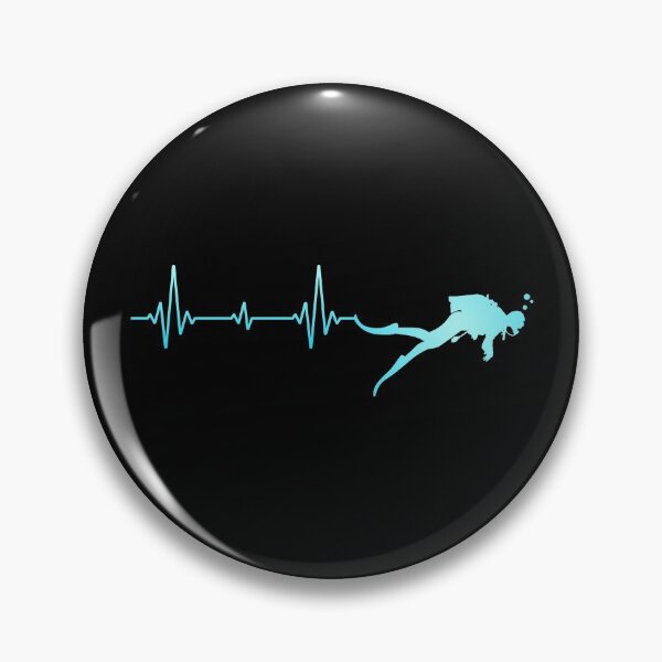Item preview, Scuba Diving Diver Dive Swimming Swimmers Heartbeat designed and sold by CuteDesigns1.