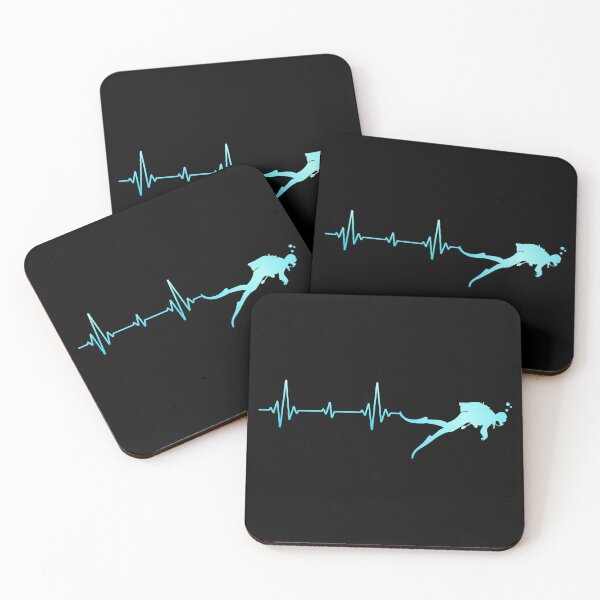 Item preview, Scuba Diving Diver Dive Swimming Swimmers Heartbeat designed and sold by CuteDesigns1.