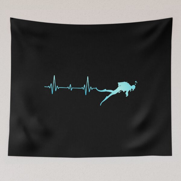 Item preview, Scuba Diving Diver Dive Swimming Swimmers Heartbeat designed and sold by CuteDesigns1.
