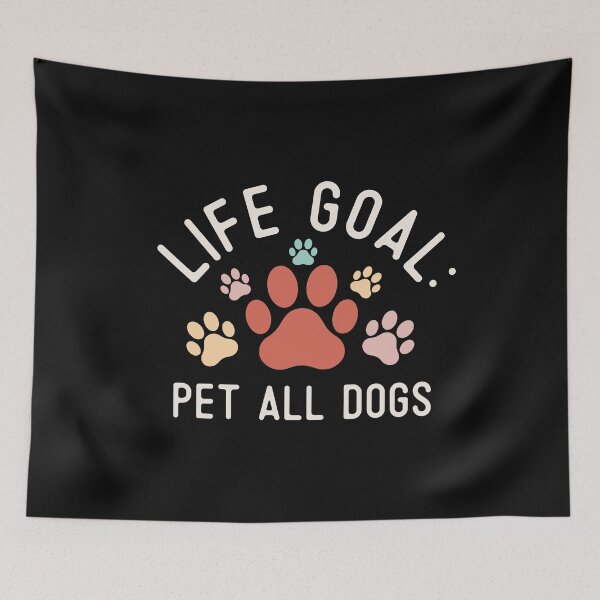 Item preview, Life Goal Pet All Dogs Funny Dog Lover Gift Decorated With Cute Paw Prints Design  designed and sold by alenaz.